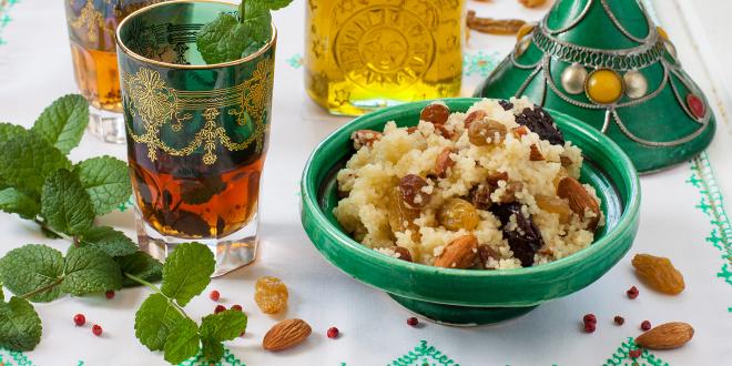 vegetarian North African stew served over couscous